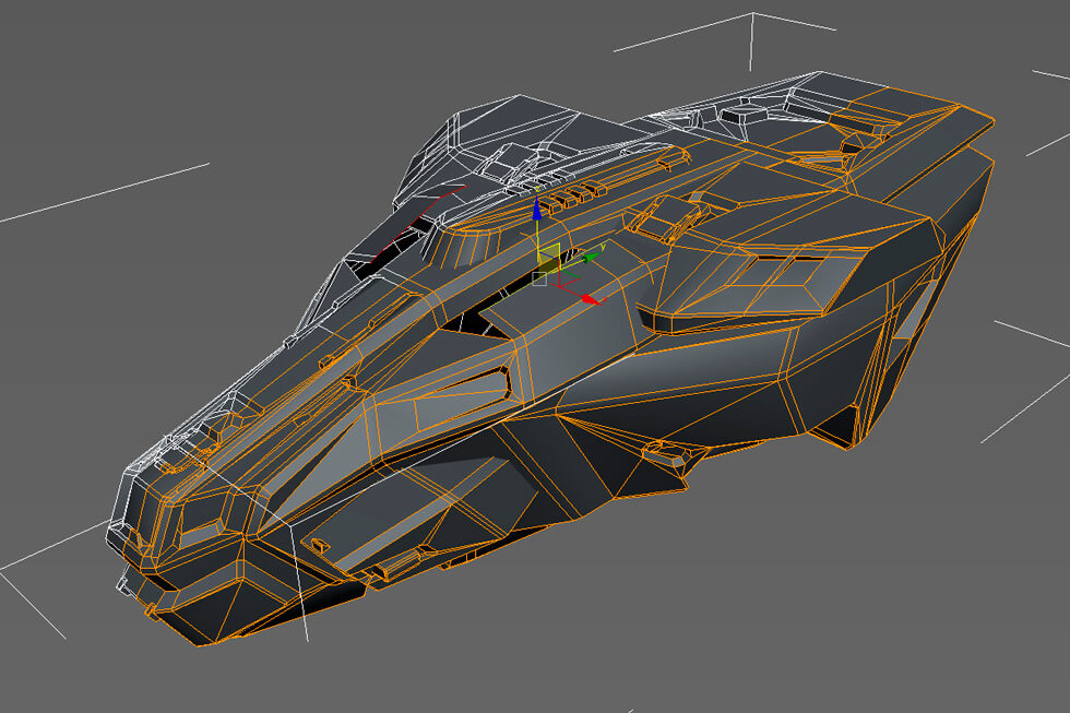 Anshar Online spaceships: Modeling part and defining details.